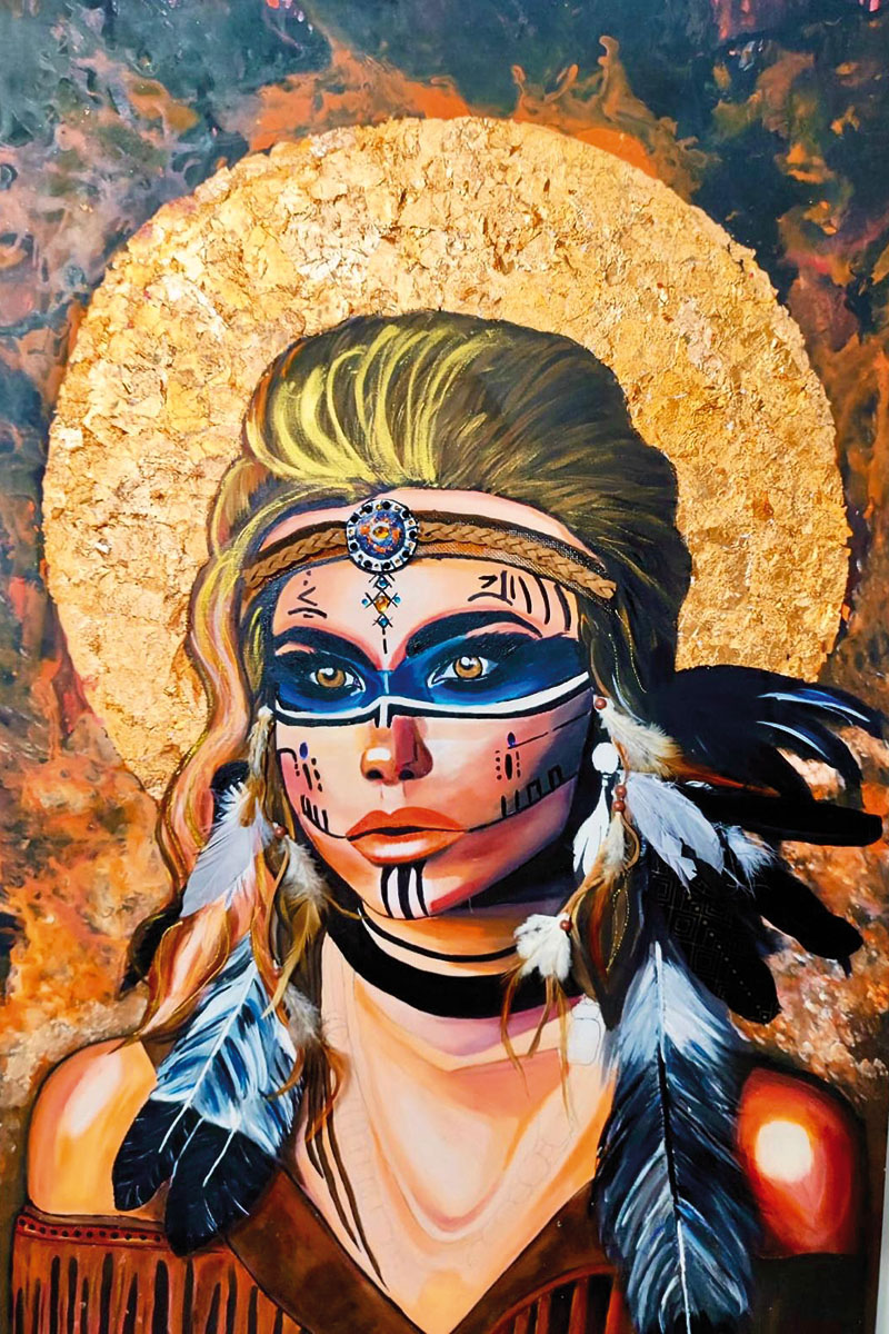 Retrato de una india indigena